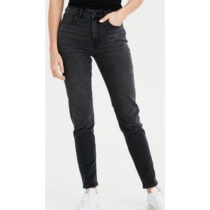American Eagle black mom jeans 0 x long